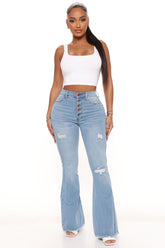 So Vain Flare Jeans - Light Blue Wash Ins Street